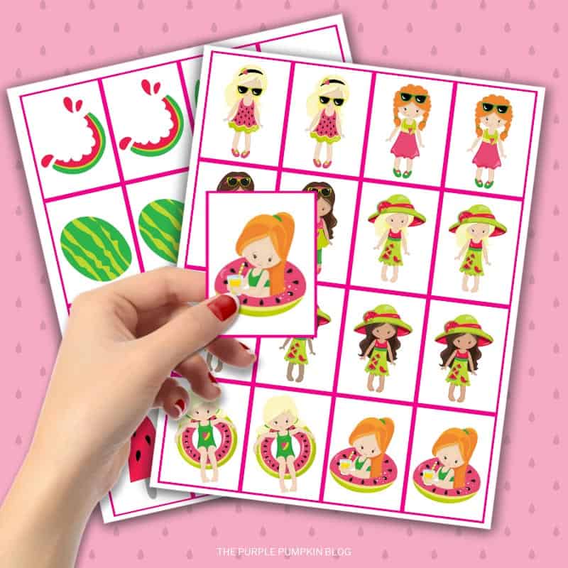 Watermelon Memory Game Cards to Print Out