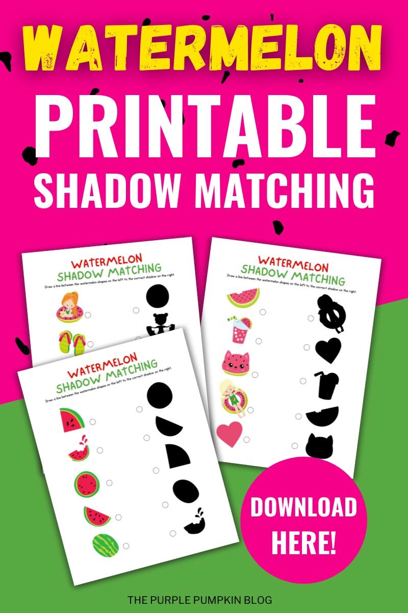 Watermelon Printable Shadow Matching - Download Here!