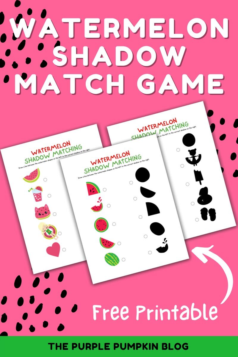 Watermelon Shadow Match Game (Free Printable)