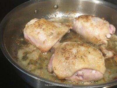 Browning the Chicken Thighs