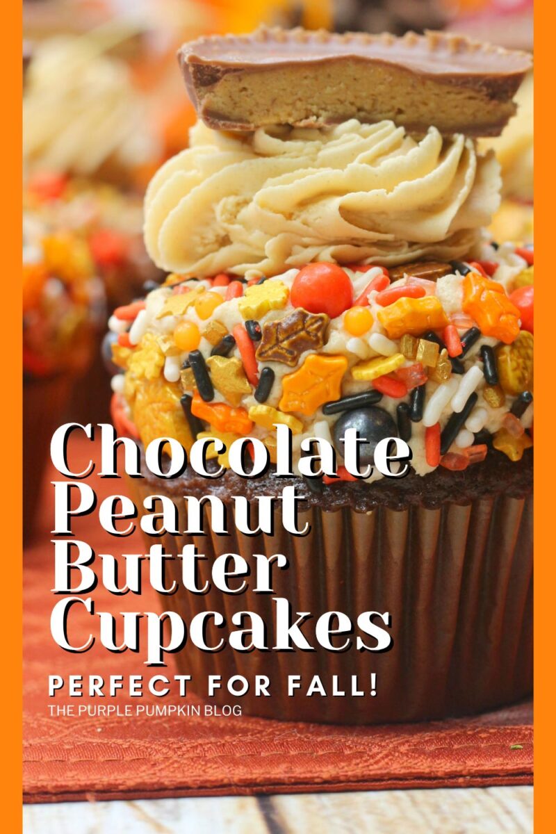 Chocolate Peanut Butter Cupcakes Perfect for Fall!