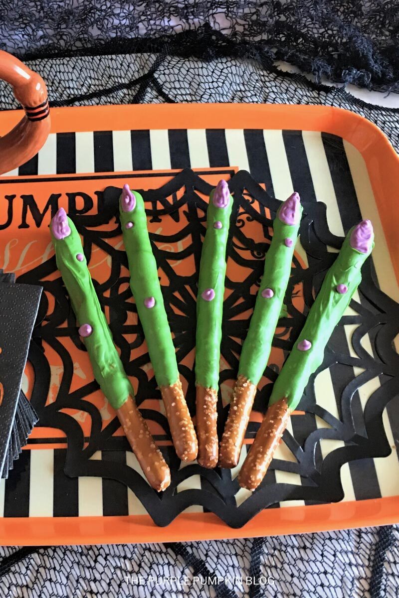 Green Witch Fingers Halloween Snack