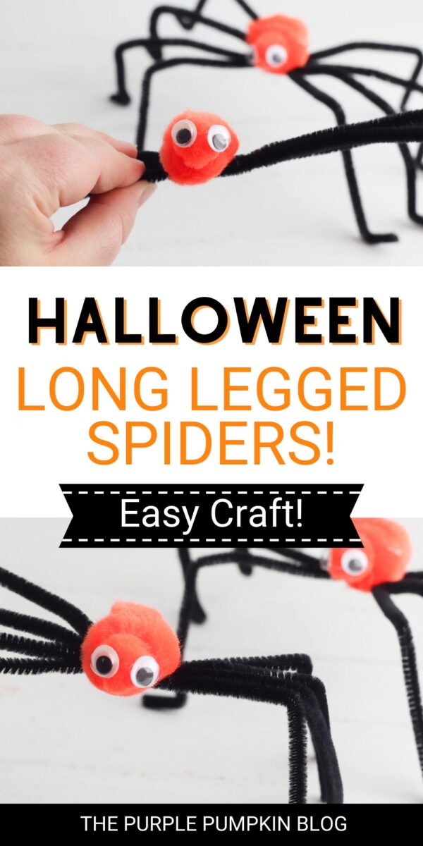 Halloween Long Legged Spiders! Easy Craft!