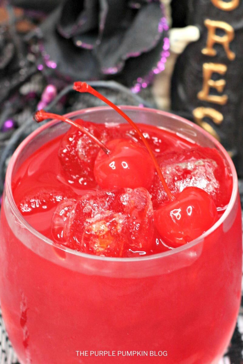 Halloween Red Cocktail with Spiced Rum