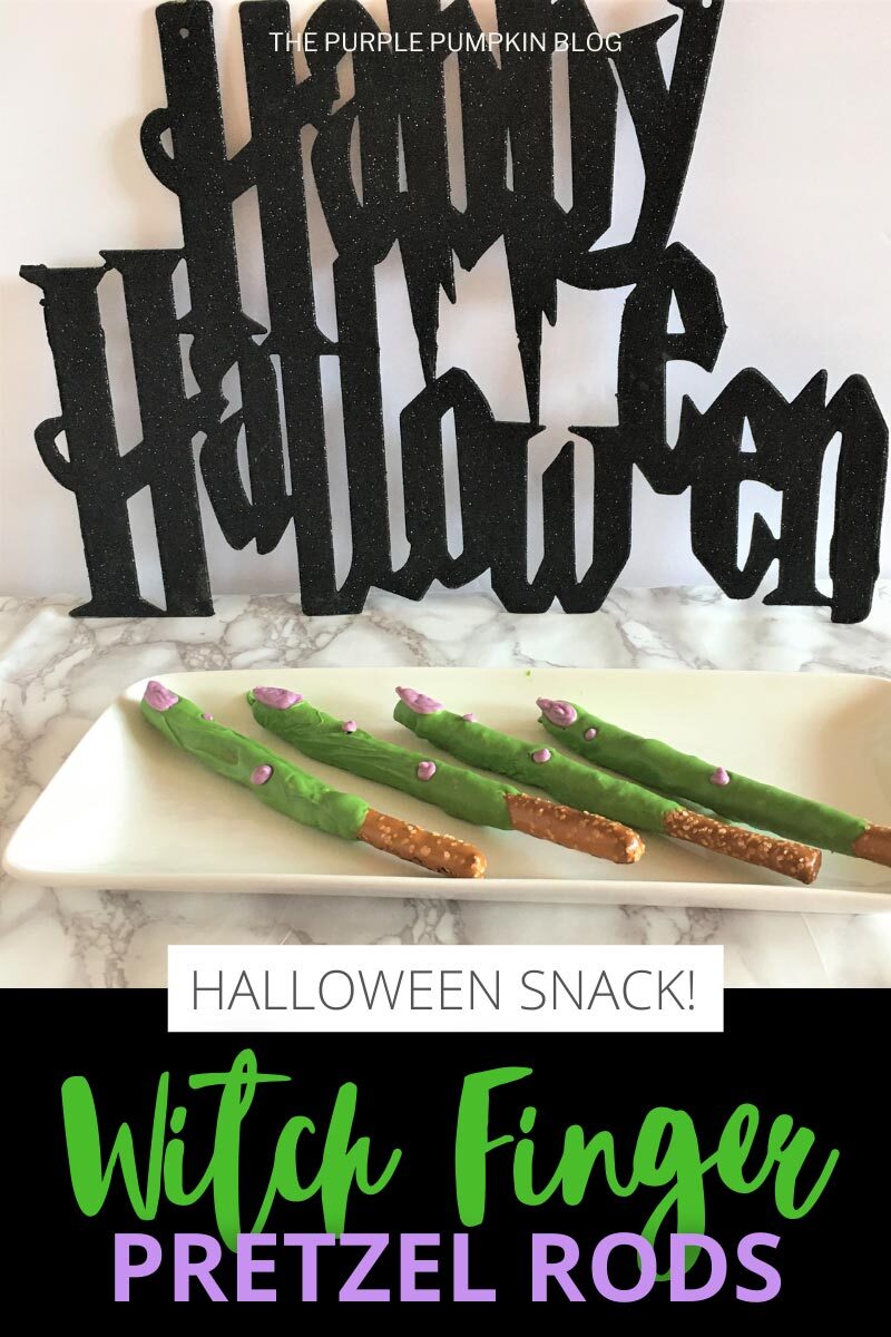 Halloween Snack! Witch Finger Pretzel Rods