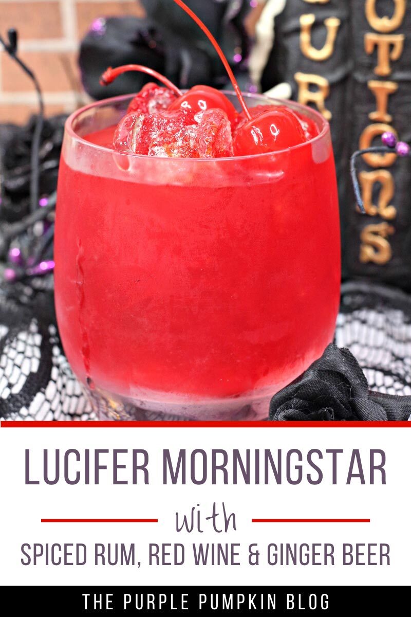 Lucifer Morningstar Cocktail with Spiced Rum, Red Wine & Ginger Beer