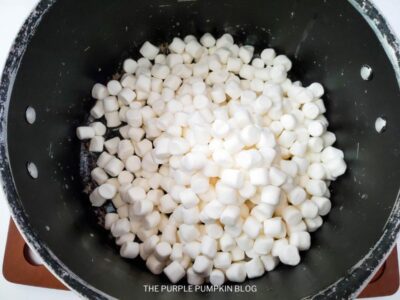 Marshmallows added to Pan