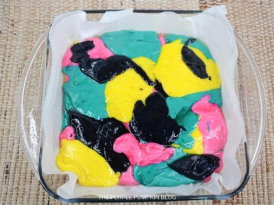 Multi-Colored Marbled Fudge
