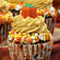 Pumpkin Mocha Cupcakes with Pumpkin Spice Frosting