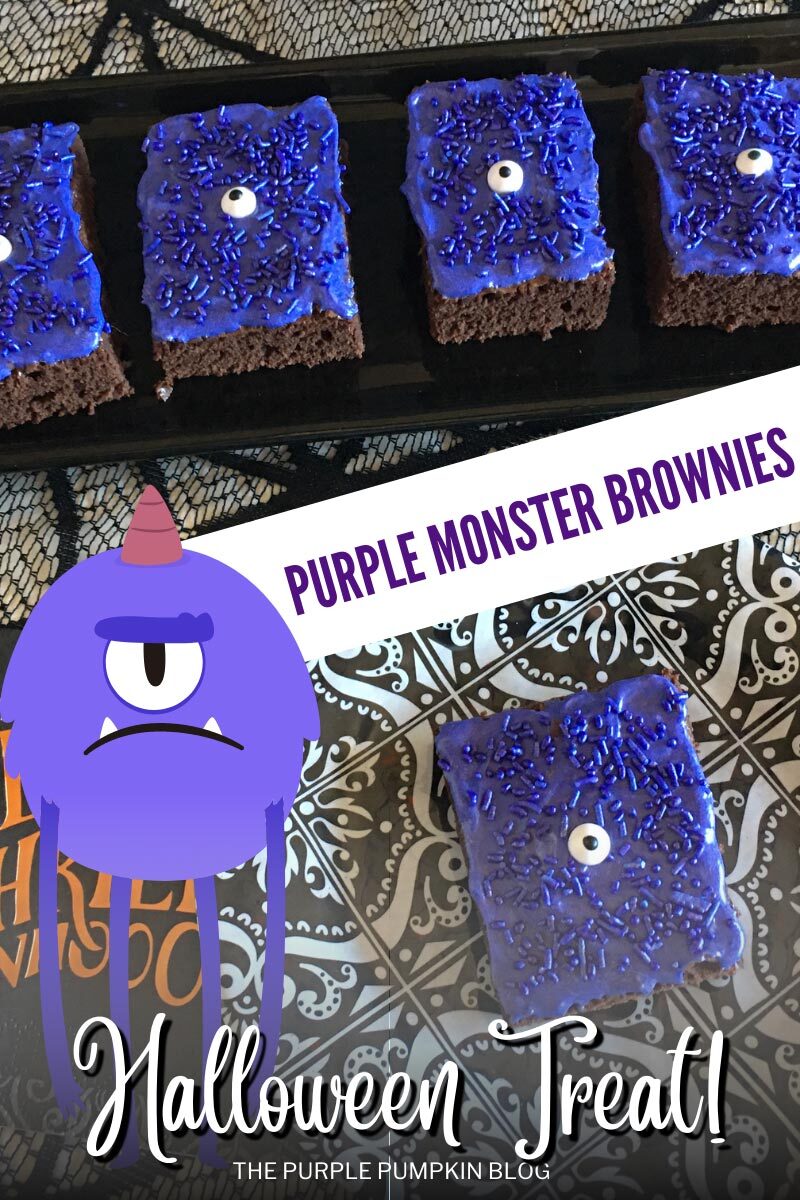 Purple Monster Brownies - Halloween Treat