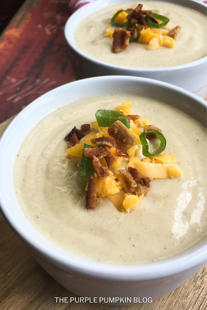 Recipe for Cauliflower Soup with Cheese & Bacon