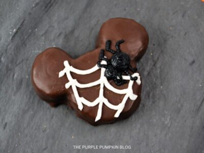 Spider Legs Piped onto Mickey Brownie