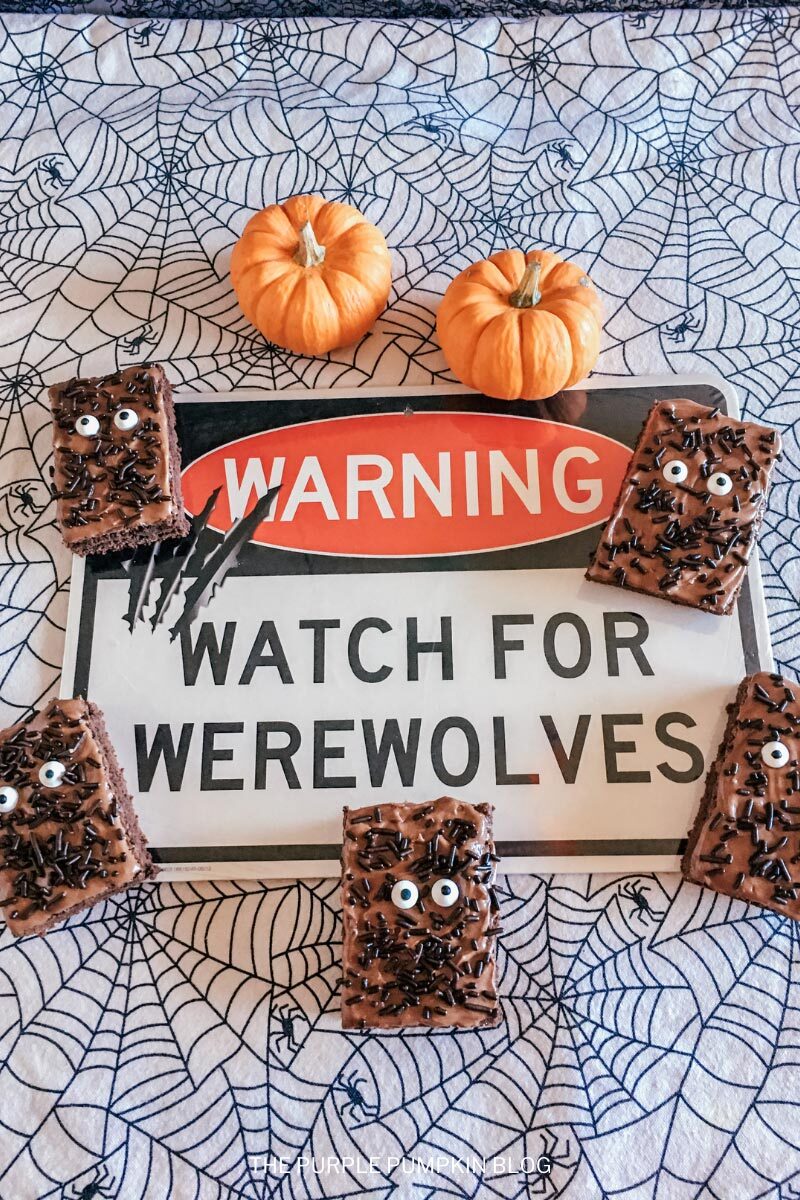 Werewolf Brownies Snack for Halloween