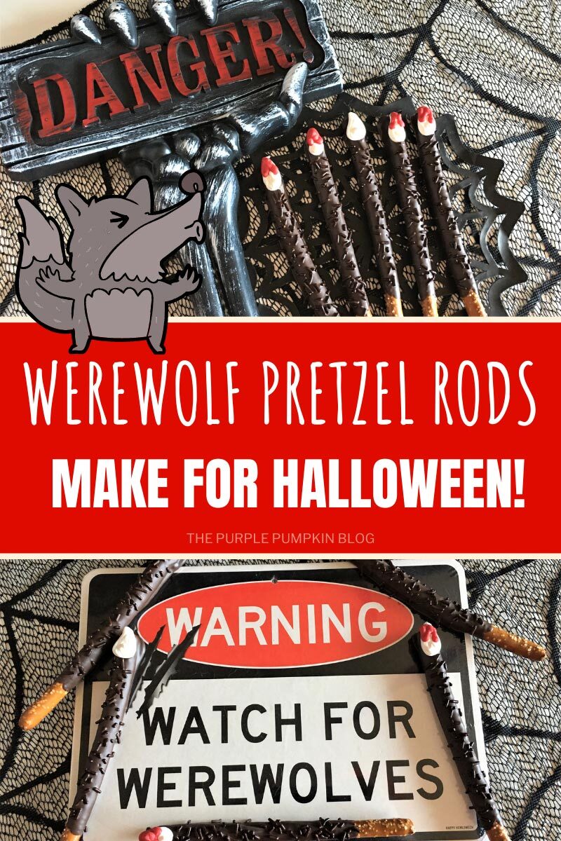 Werewolf Pretzel Rods - Make for Halloween