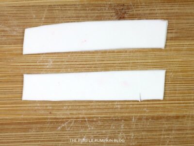 White Fondant Strips for Teeth
