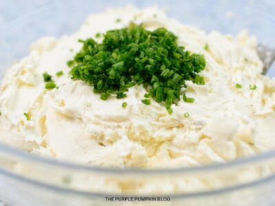 Adding Chives to Cream Cheese