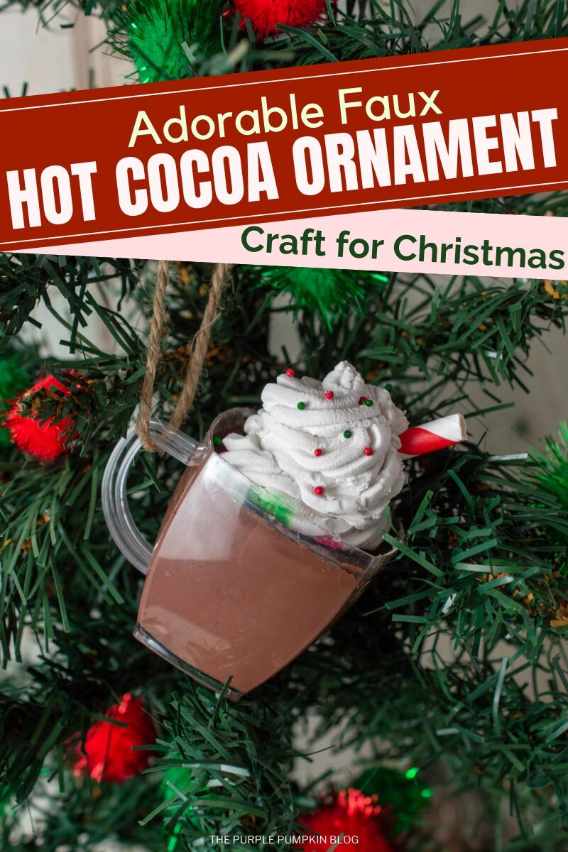 Wreath Embellishment **SET OF 2** Christmas Ornaments Hot Cocoa Cup Ornaments Peppermint Décor Christmas Décor