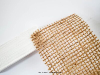 Attaching Burlap Ribbon