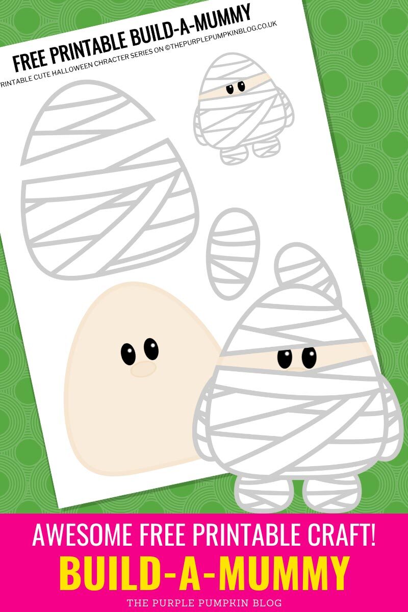 Awesome Free Printable Craft! Build-A-Mummy