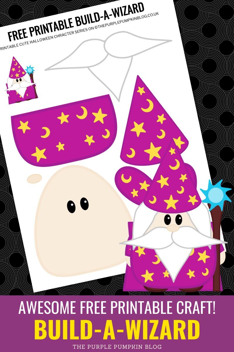 Awesome Free Printable Craft - Build a Wizard