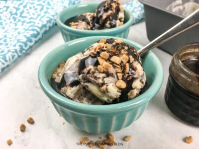 Bowl of Chocolate Toffee Ice Cream