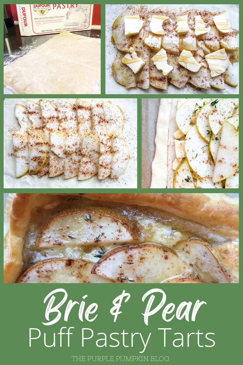Brie and Pear Puff Pastry Tarts