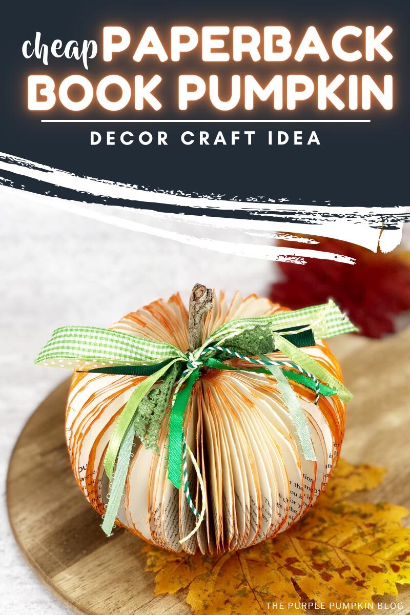 Cheap Paperback Book Pumpkin - Decor Craft Idea