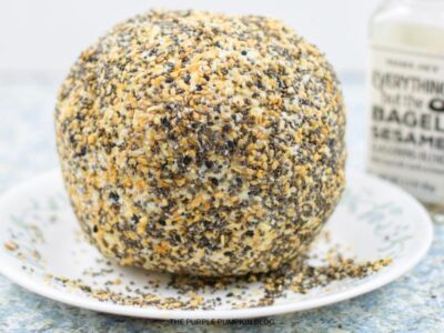 Cheese Ball Covered in Bagel Seasoning