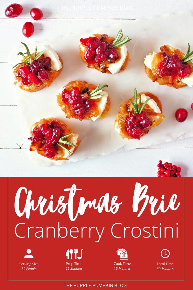 Christmas Brie Cranberry Crostini