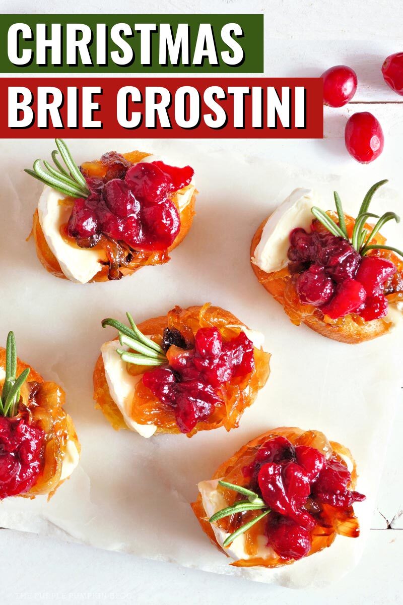 Christmas Brie Crostini