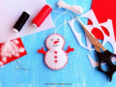 Felt Snowman Ornament Craft