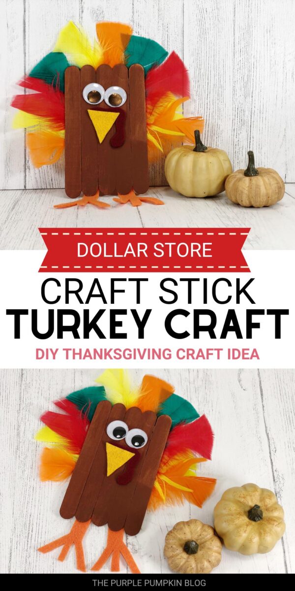 Dollar Store Craft Stick Turkey Craft