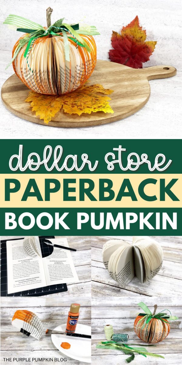 Dollar Store Paperback Book Pumpkin