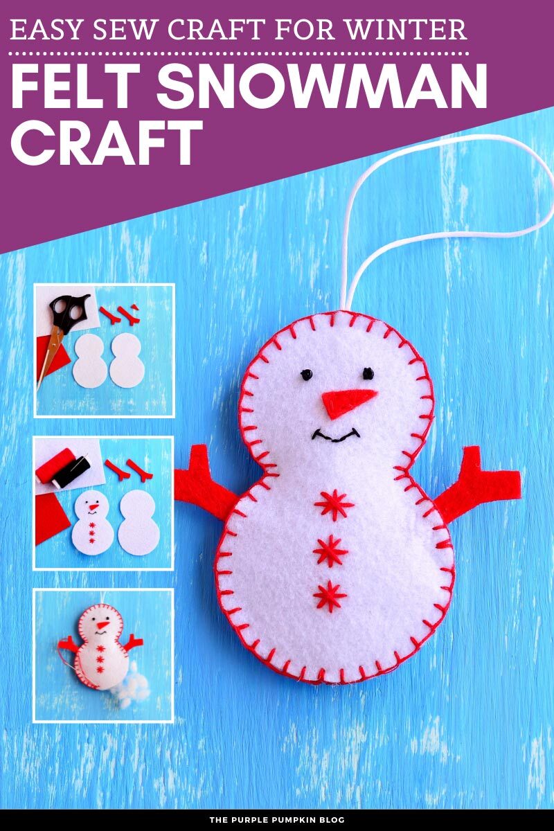Easy Sew Craft For Winter - Felt Snowman Craft