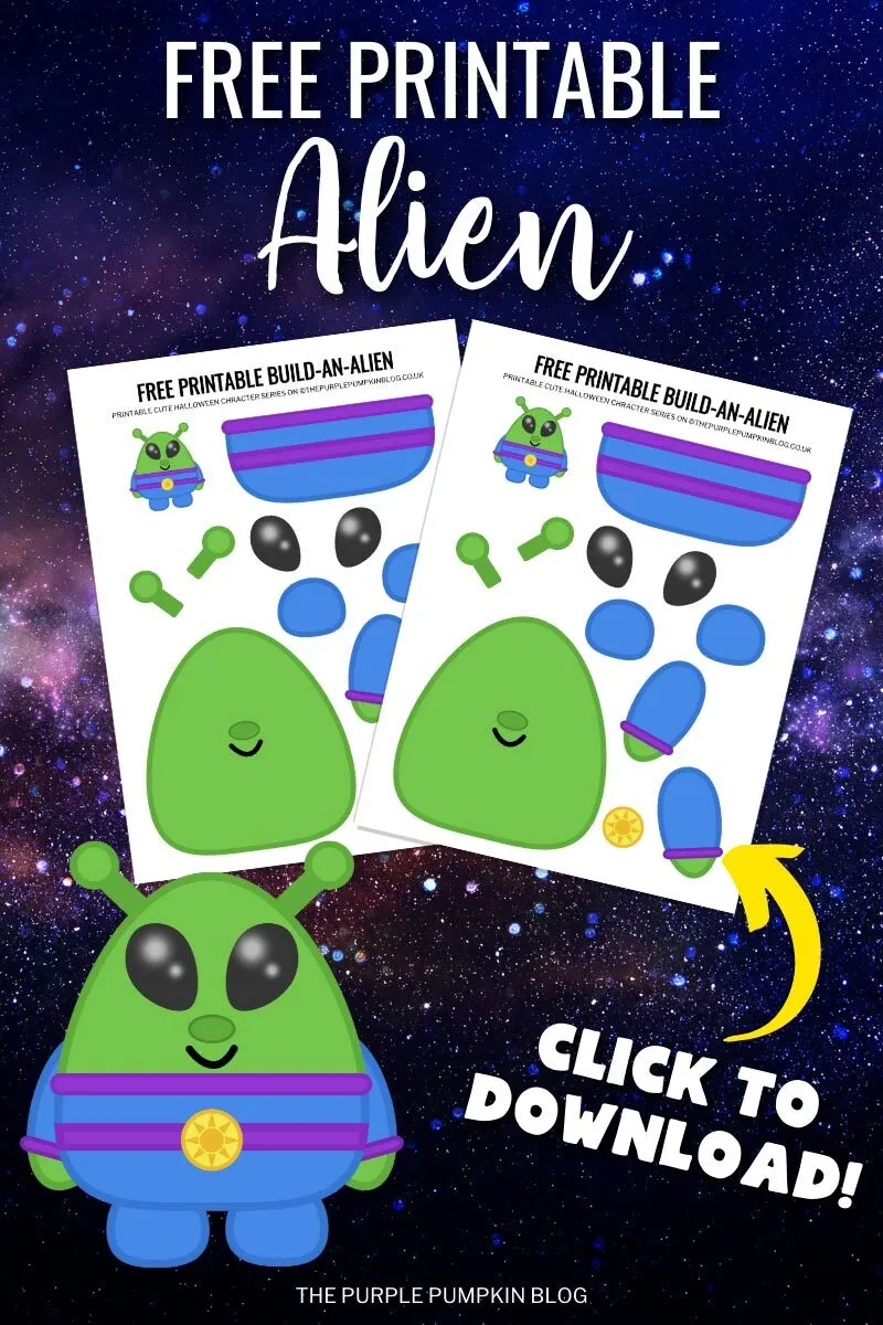 Build an Alien! Free Printable Halloween Paper Craft
