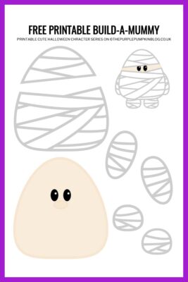 Build a Mummy! Free Printable Halloween Paper Craft For Kids!