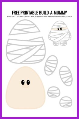 Build a Mummy! Free Printable Halloween Paper Craft For Kids!