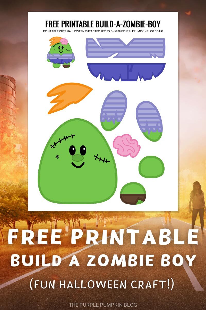 Free Printable Build A Zombie Boy (Fun Halloween Craft)