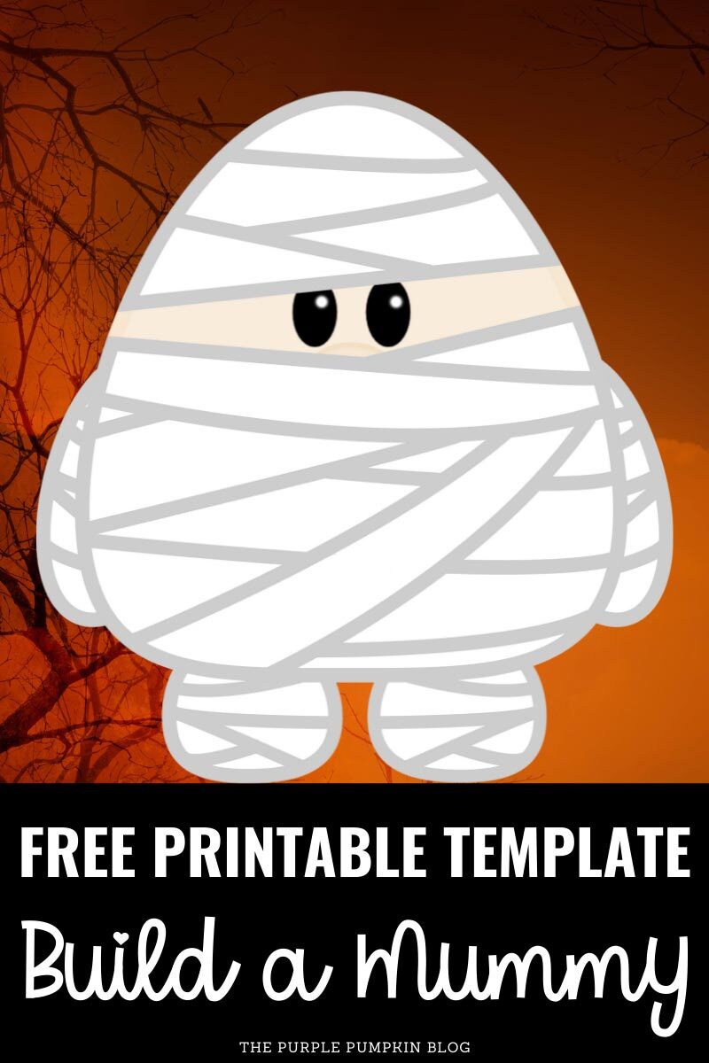Free Printable Template Build A Mummy!