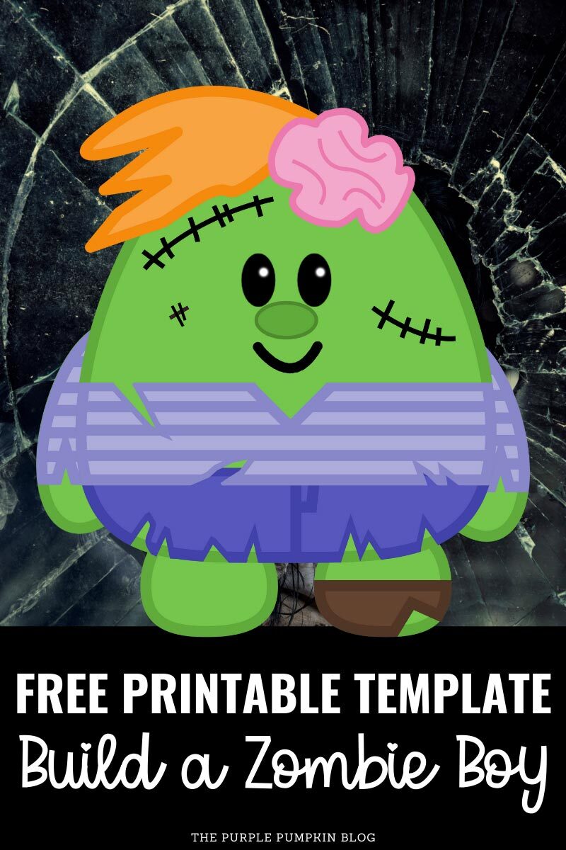 Free Printable Template Build a Zombie Boy
