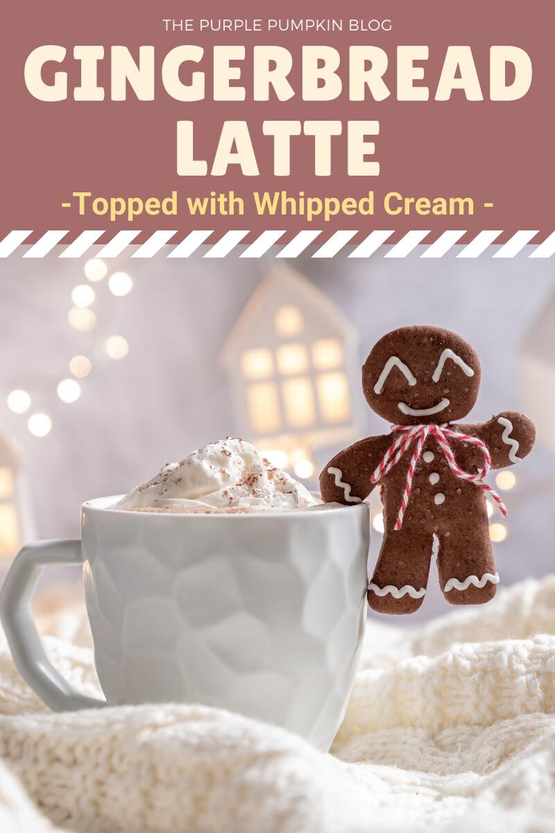 Gingerbread Latte Topped with Whipped Cream