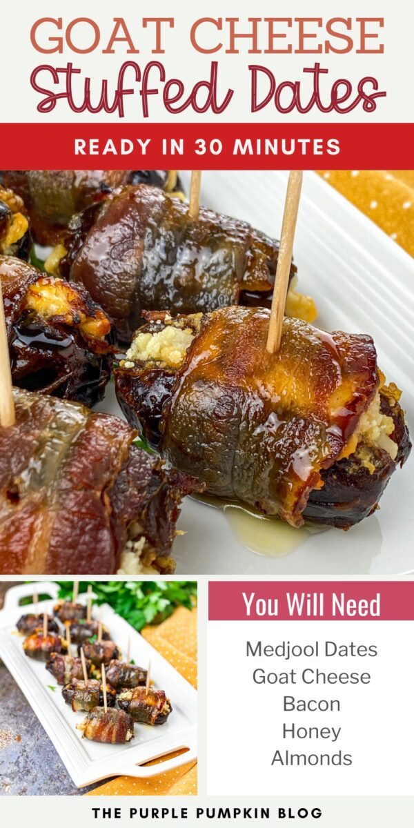 Goat Cheese Stuffed Dates - Ready in 30 Minutes