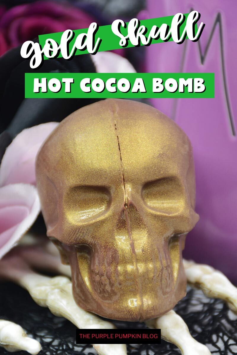 Gold Skull Hot Cocoa Bomb for Halloween
