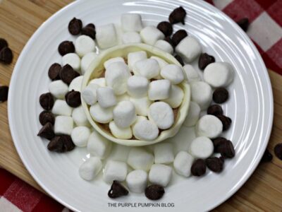 Hot Cocoa Bomb Shell topped with Mini Marshmallows