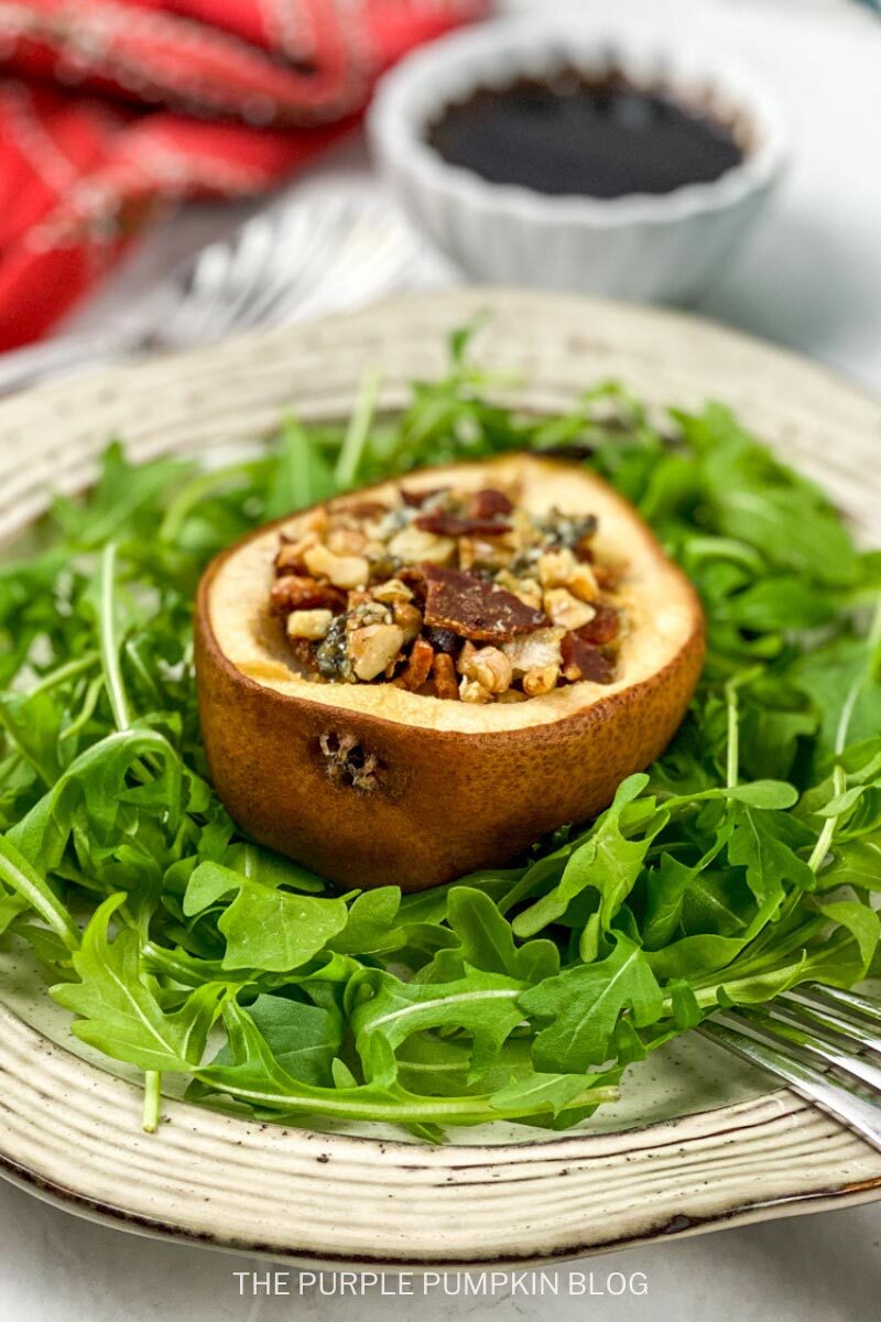 How to Make Stuffed Roasted Pears with Blue Cheese & Walnuts