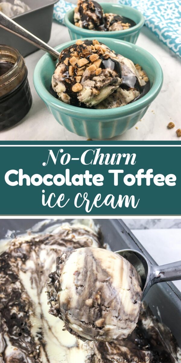 No-Churn Chocolate Toffee Ice Cream