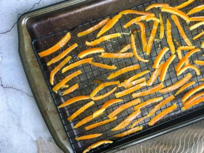 Orange Peel on Wire Rack