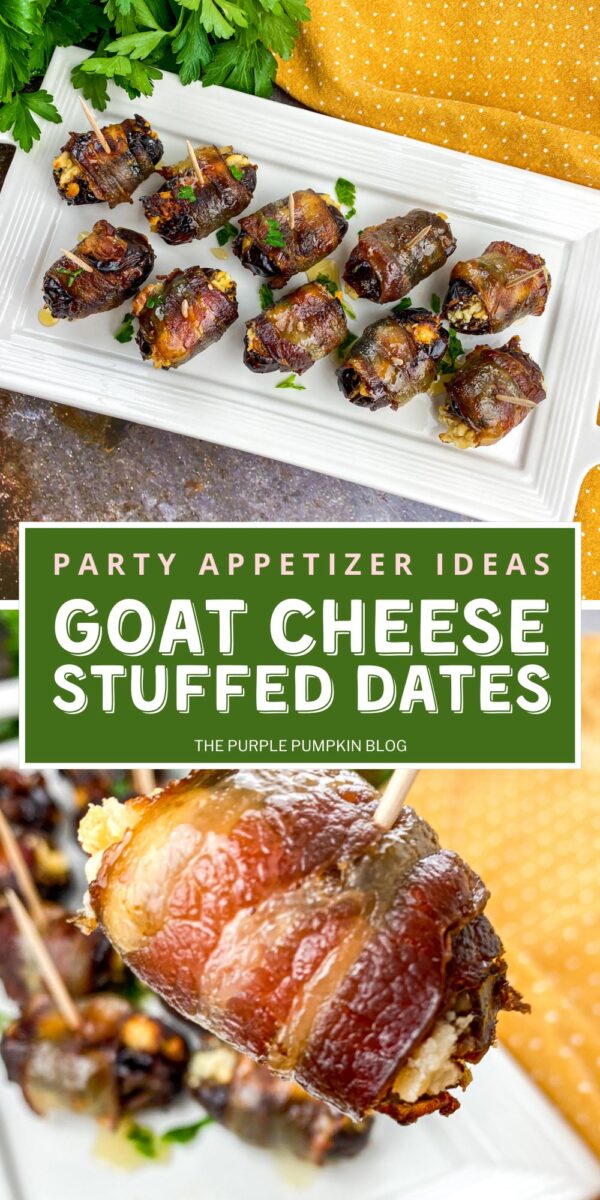 Party Appetizer Ideas - Goat Cheese Stuffed Dates