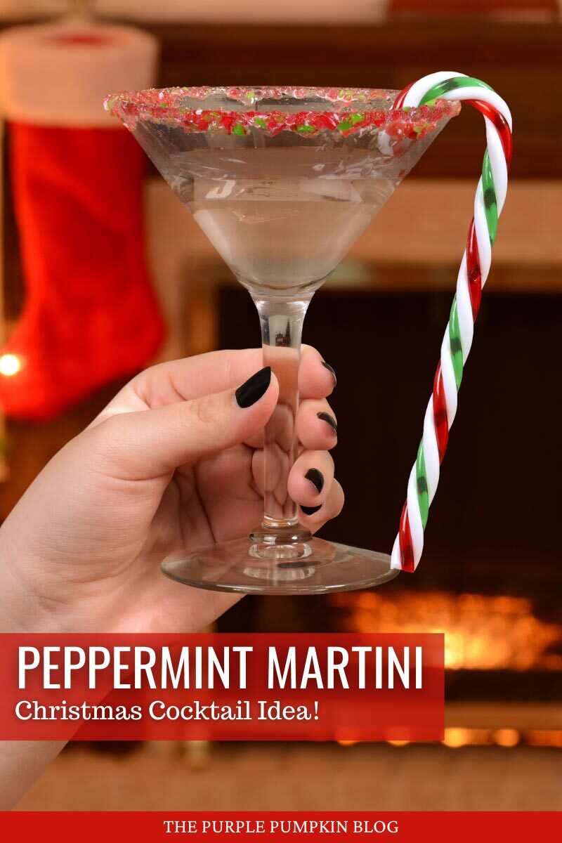 Peppermint Martini Christmas Cocktail Idea