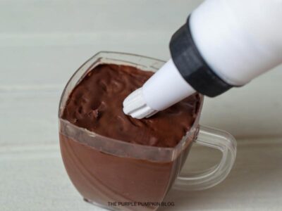 Piping Spackle onto Cup